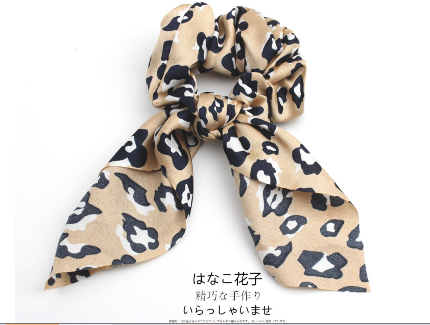 4Pcs Leopard Snake Floral Streamers Scrunchies Women Hair Scarf